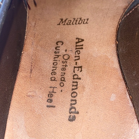 Vintage ALLEN EDMONDS MALIBU 2 TNE ALLIGATOR/ PATENT LOAFER-Mens Size 8.5 - Picture 14 of 16